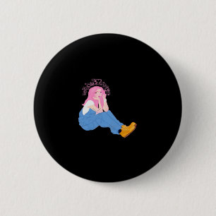 Oh Deer Graphic Artistic Design  6 Cm Round Badge