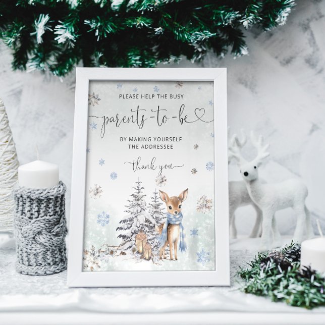 Oh Deer Help the Busy Parents Address an Envelope Poster (Creator Uploaded)