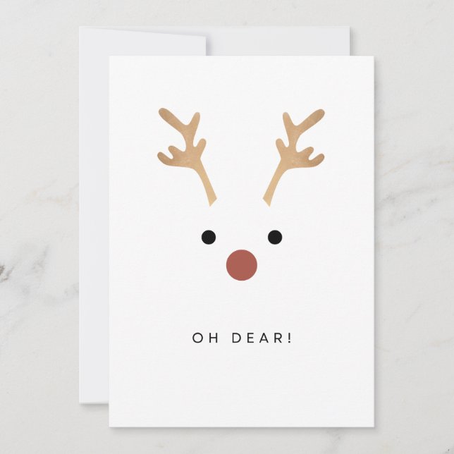 Oh Deer  Holiday Card (Front)