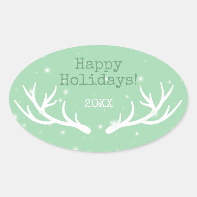 Oh Deer Holiday Sticker (Front)