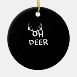 Oh Deer Hunter Rustic Outdoor Design Ceramic Tree Decoration