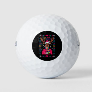 Oh Deer I'm Queer LGBT LGBTQ Gay Pride Ugly Xmas Golf Balls