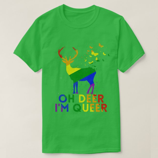 Oh Deer Im Queer Pride Month T-Shirt (Design Front)