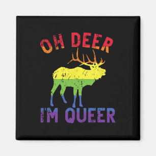 Oh Deer Im Queer Rainbow Lgbt Gay Pride Panual Les Magnet