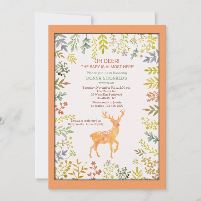 Oh Deer Invitation (Front)