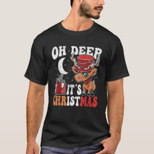 Oh Deer It s Christmas Funny Reindeer Steampunk X T-Shirt