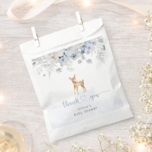 Oh deer its a boy winter blue baby shower favour bags