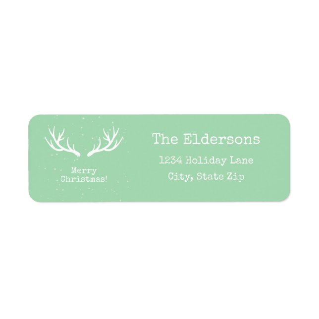 Oh Deer, it's Christmas [green] - Address Label (Front)