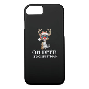 Oh Deer Its Christmas Reindeer Style iPhone 8/7 Case
