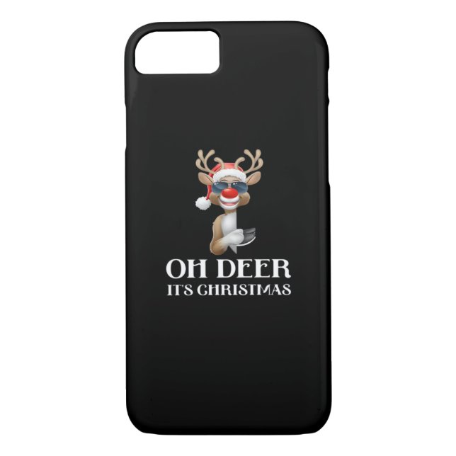 Oh Deer Its Christmas Reindeer Style  Case-Mate iPhone Case (Back)