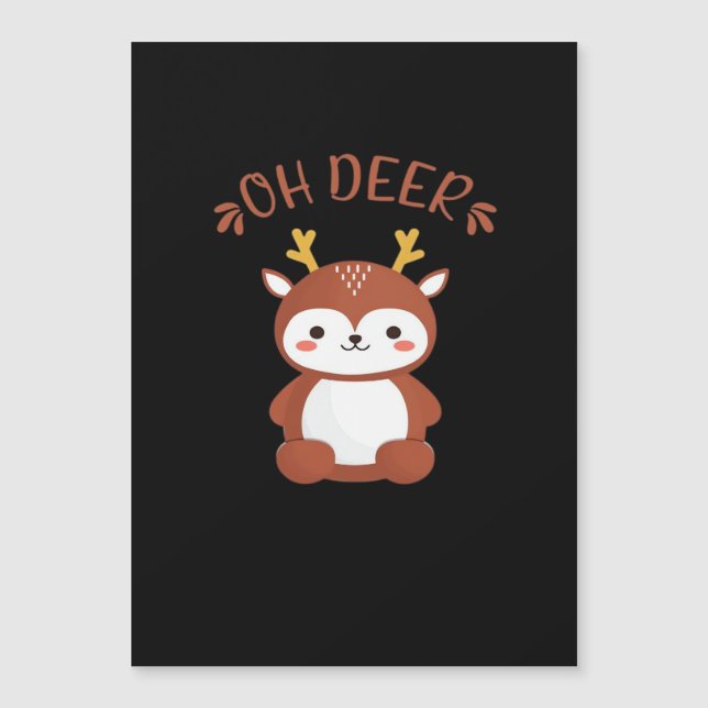Oh Deer Kawaii Deer Playful Art Style  (Front)