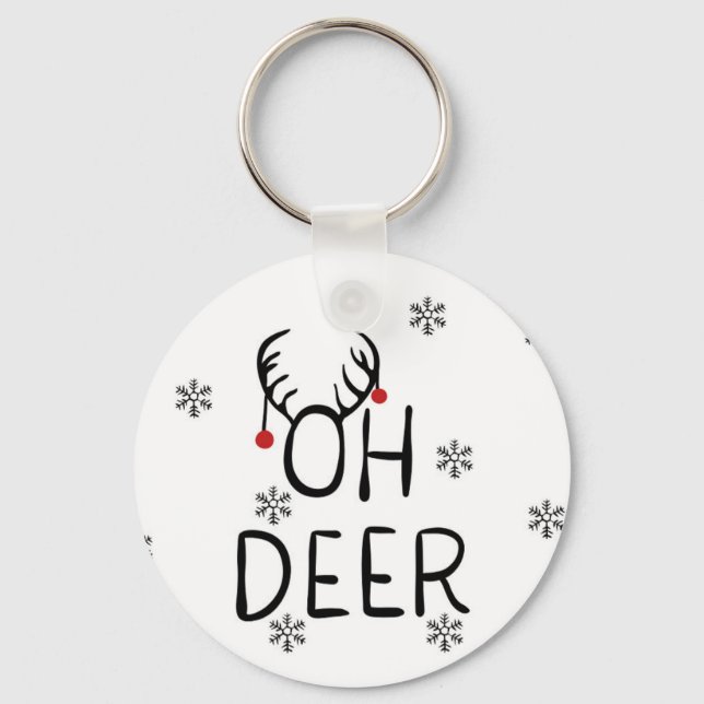 Oh, Deer! Key Ring (Front)