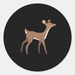 Oh Deer Me Whimsical Creative Design Classic Round Sticker