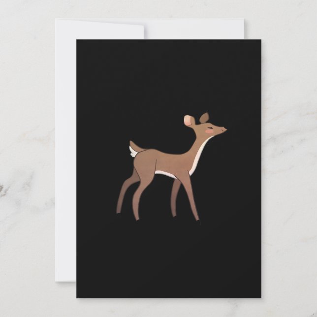 Oh Deer Me Whimsical Creative Design Holiday Card (Front)