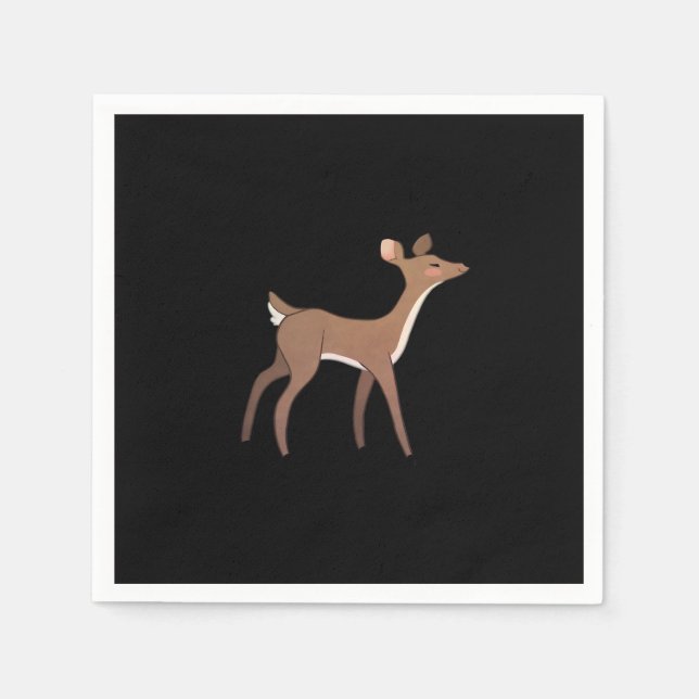 Oh Deer Me Whimsical Creative Design  Napkin (Front)