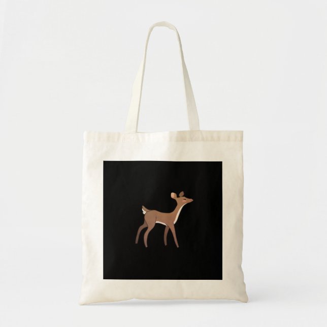 Oh Deer Me Whimsical Creative Design Tote Bag (Front)