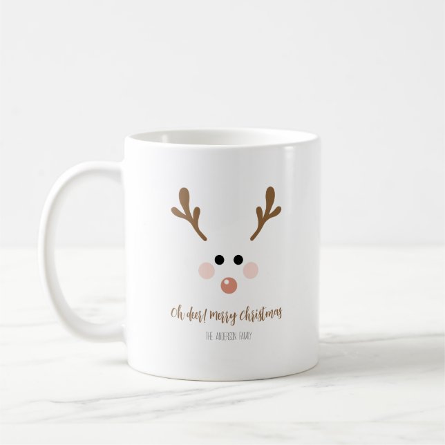 Oh deer! Merry Christmas Coffee Mug (Left)