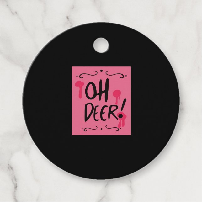 Oh Deer Minimal Aesthetic Favour Tags (Front)