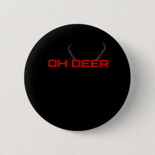 Oh Deer Minimal Aesthetic Vibe  6 Cm Round Badge