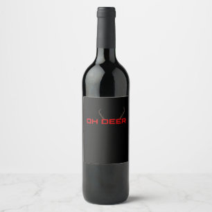 Oh Deer Minimal Aesthetic Vibe Wine Label