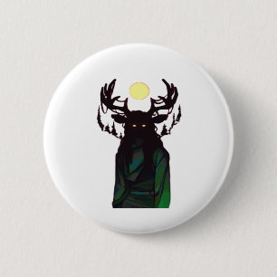Oh Deer Minimal Design  6 Cm Round Badge