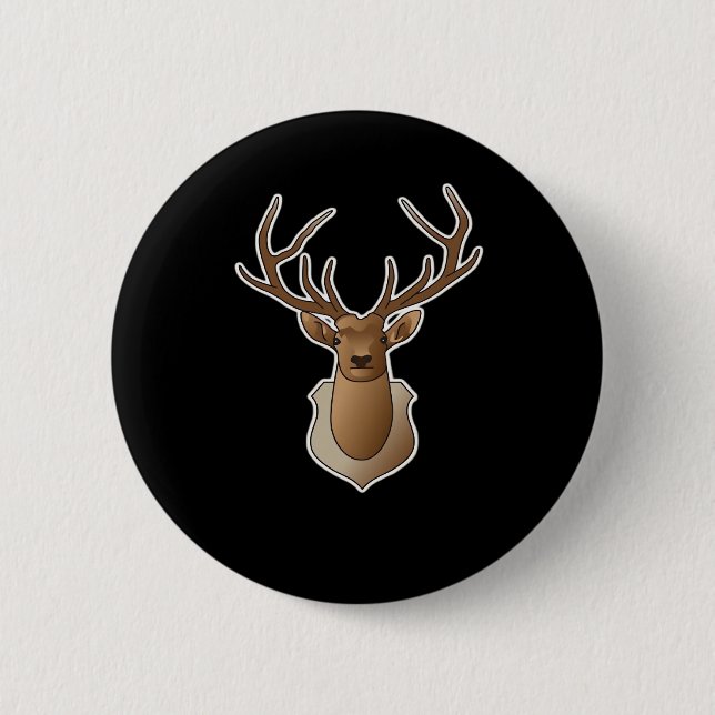 Oh Deer Minimal Design  6 Cm Round Badge (Front)