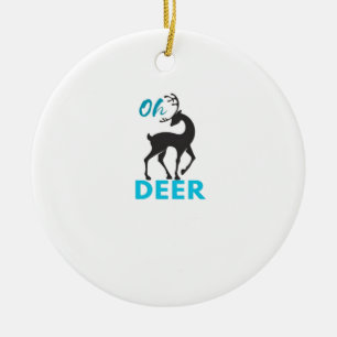 Oh Deer Minimal Design Ceramic Tree Decoration