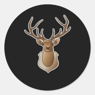 Oh Deer Minimal Design Classic Round Sticker