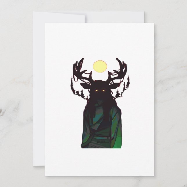 Oh Deer Minimal Design Holiday Card (Front)