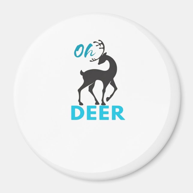 Oh Deer Minimal Design  Magnet (Front)