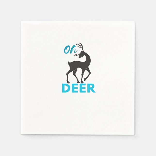 Oh Deer Minimal Design  Napkin (Front)