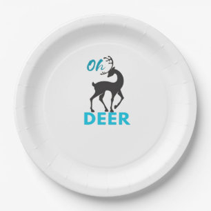 Oh Deer Minimal Design  Paper Plate