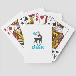Oh Deer Minimal Design Playing Cards