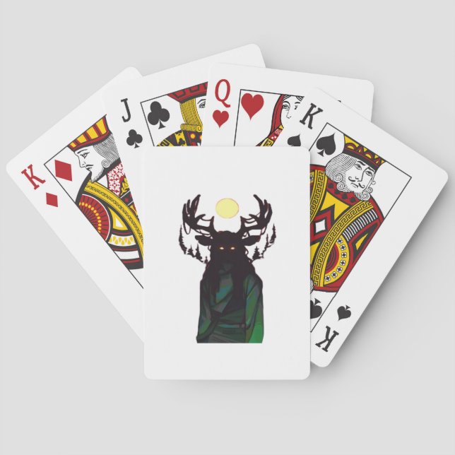 Oh Deer Minimal Design  Playing Cards (Back)