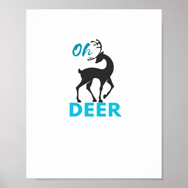 Oh Deer Minimal Design  Poster (Front)