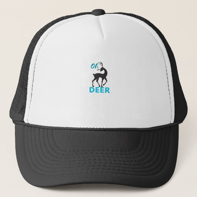 Oh Deer Minimal Design  Trucker Hat (Front)