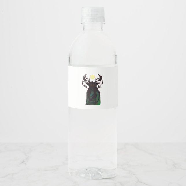 Oh Deer Minimal Design  Water Bottle Label (Front)