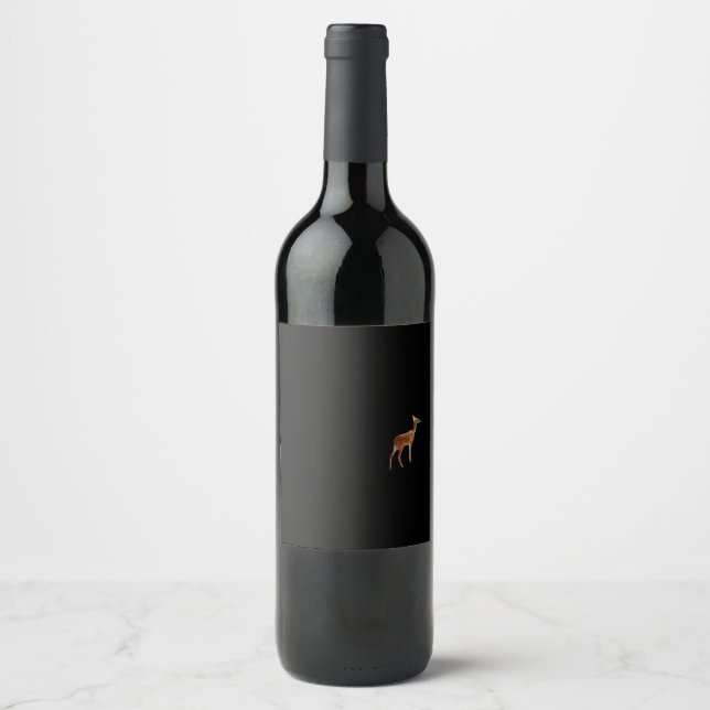Oh Deer Minimal Design  Wine Label (Front)