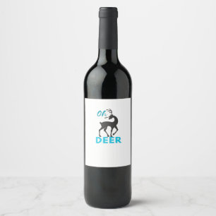 Oh Deer Minimal Design Wine Label