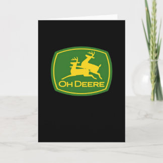 Oh Deer Minimal Modern Design Folded Greeting Card