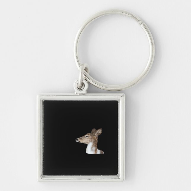 Oh Deer Minimal Modern Design Key Ring (Front)
