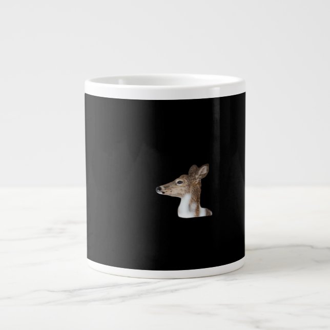Oh Deer Minimal Modern Design Large Coffee Mug (Front)