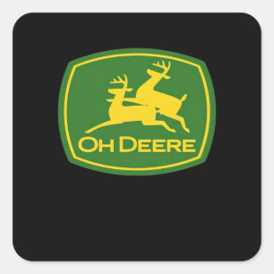 Oh Deer Minimal Modern Design Square Sticker