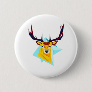 Oh Deer Minimal Rustic Style  6 Cm Round Badge