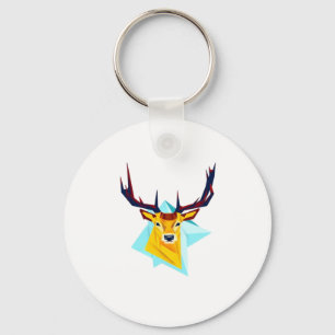 Oh Deer Minimal Rustic Style Keychain