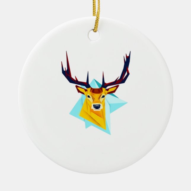 Oh Deer Minimal Rustic Style Ornament (Front)