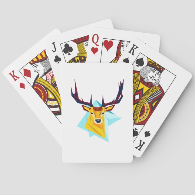 Oh Deer Minimal Rustic Style  Playing Cards (Back)