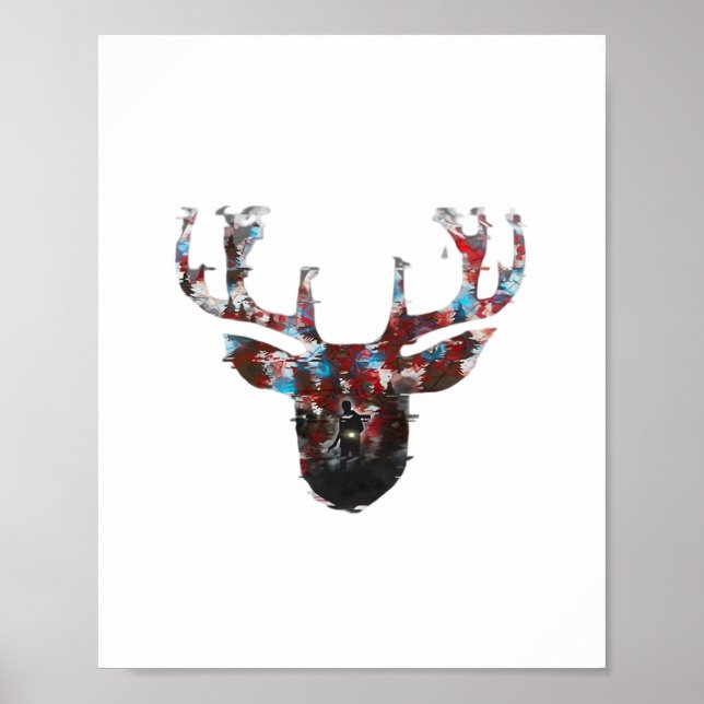 Oh Deer Minimal Style  Poster (Front)