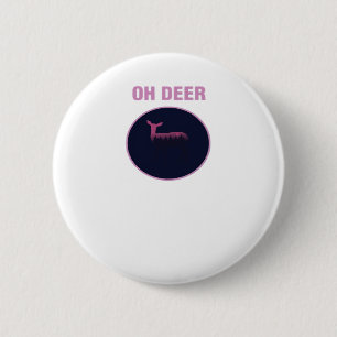 Oh Deer Modern Aesthetic  6 Cm Round Badge