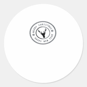 Oh Deer Modern Aesthetic Classic Round Sticker